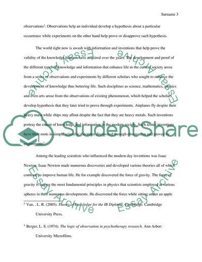 Production of Knowledge