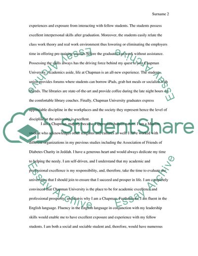 Why I Want to Study at Chapman University