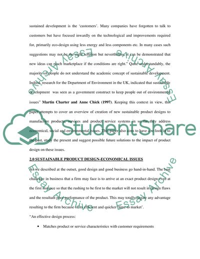 Sustainable Product Design