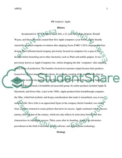 Human Resource Analysis: Apple