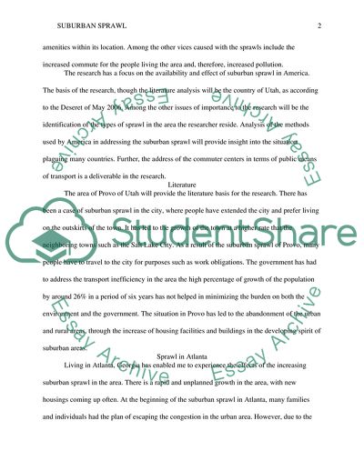 Suburban Sprawl Nowadays