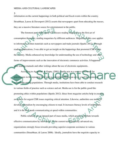 Media and Cultural Landscapes