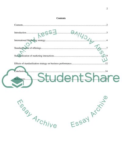 Globalization and Changes in the International Markets