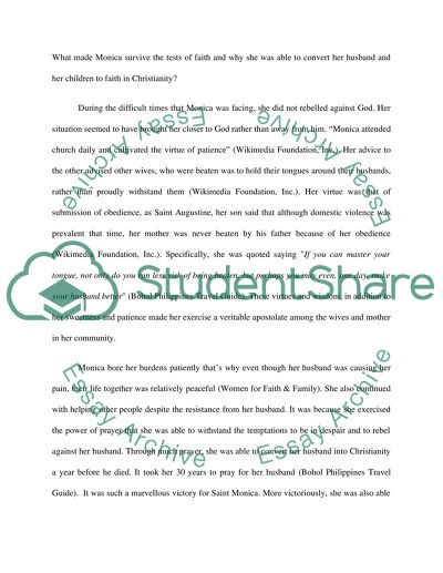 Virtues of Saint Monica and Rebekah