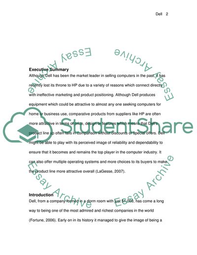 The Range and Market Segments of Dell
