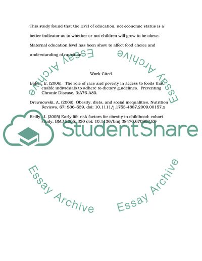 Connection between poverty and obesity