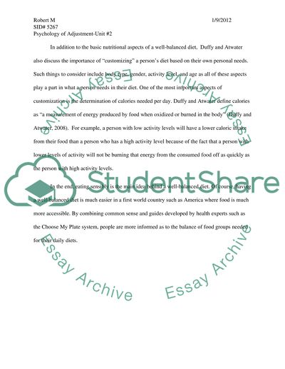 PSYCHOLOGY OF ADJUSTMENT-Unit 2, question # 1