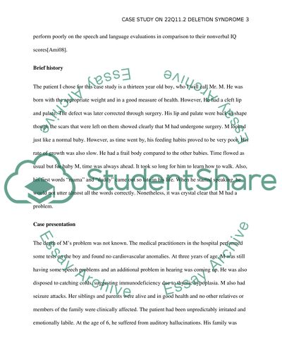 Deletion syndrome: case study