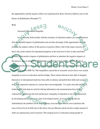 Positive and Negative Effects of Globalization on Education