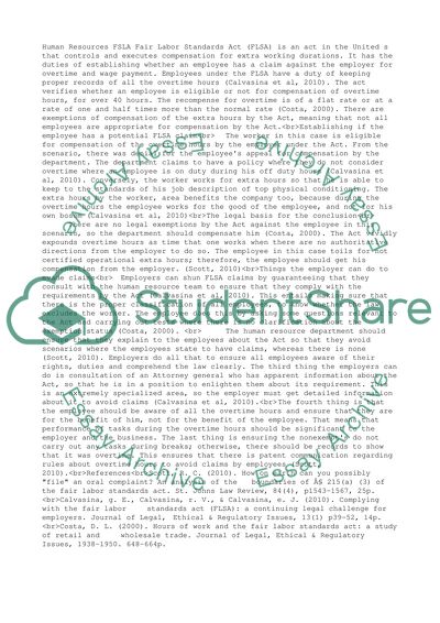 Human resources FSLA