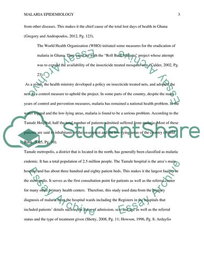 Malaria Epidemiology in Ghana