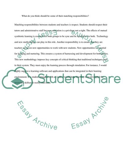 The Major Student Rights and Their Matching Responsibilities