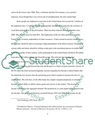 State of current US Economy