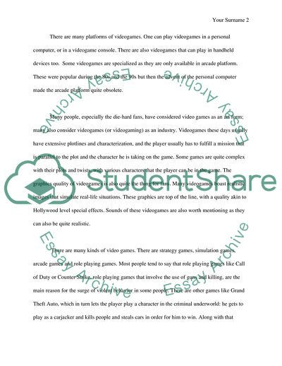 Video Games and Violence