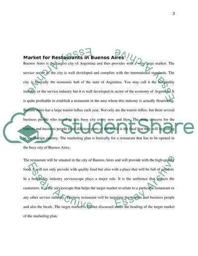 Market for Restaurants in Buenos Aires