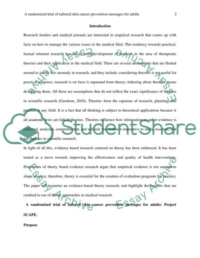 Randomized Trial of Tailored Skin Cancer Prevention Messages for Adults