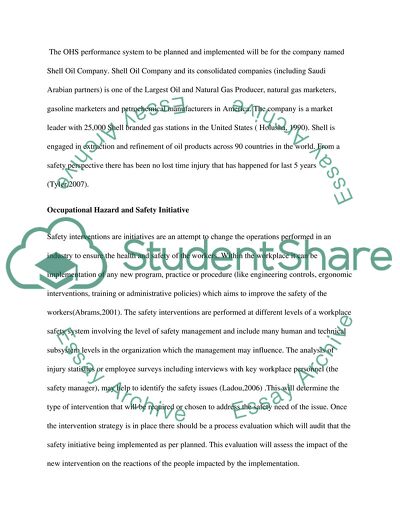 OHS Performance Measurement of an Offshore Drilling Company