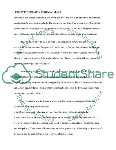 Library Information System Analysis