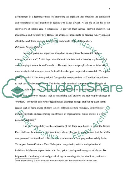 Adult Care Home Supervisors