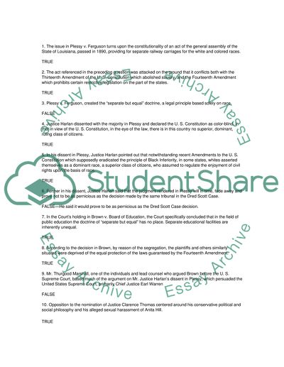 Answer questions (TF)