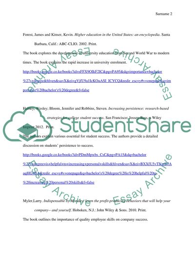 Bachelors Degree in Increasing Personal Skills