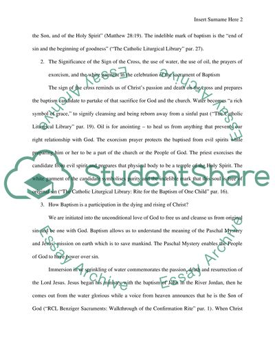 Baptism, Confirmation and Eucharist