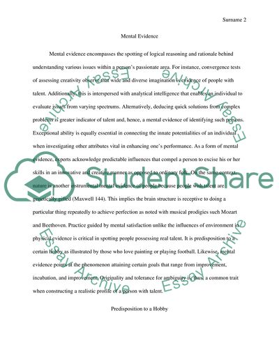 Identifying Talented People - Mental and Physical Proof of Talent, Predisposition to a Hobby