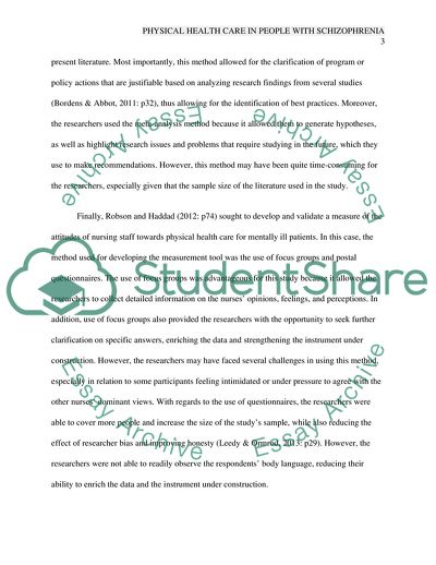 Physical Health Care in People with Schizophrenia