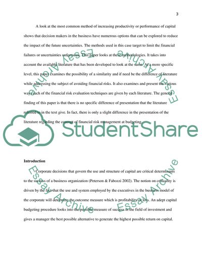 Capital Budgeting- the Payback Paradigm, Risk for Overseas Investment