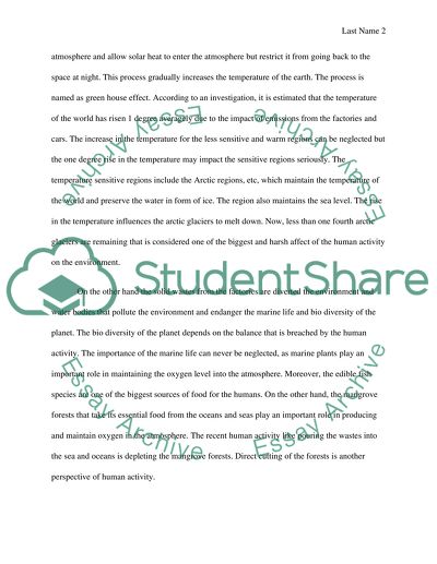 Affects mandkind cause to the environment