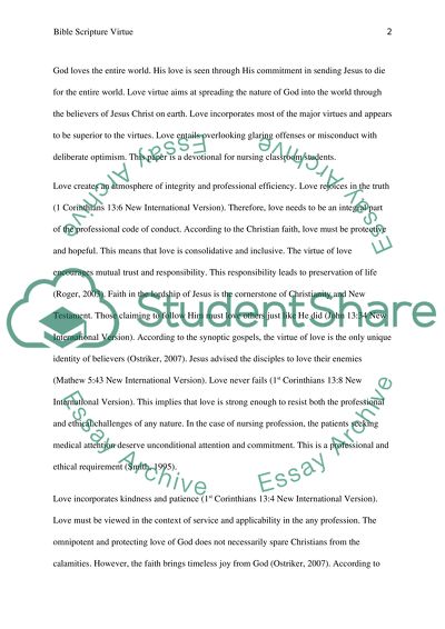 Bible Scripture Virture