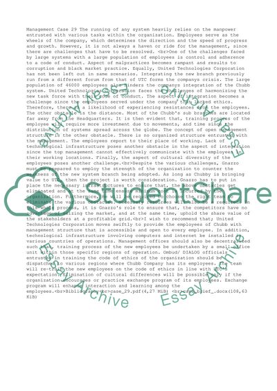 Control and Adherence to a Code of Conduct