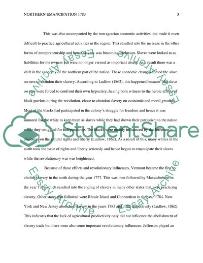 Northern Emancipation 1783