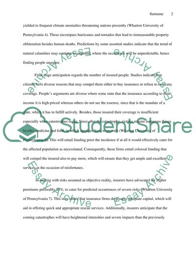 Risk in a New Era of Catastrophes