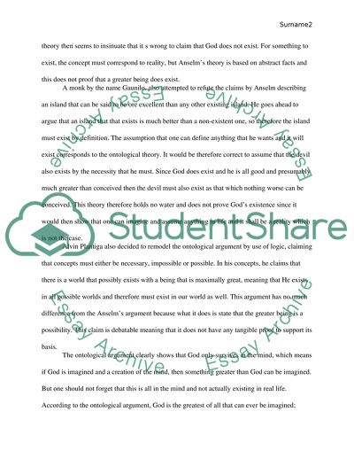 Can the Existence of God be Proven Ontologically