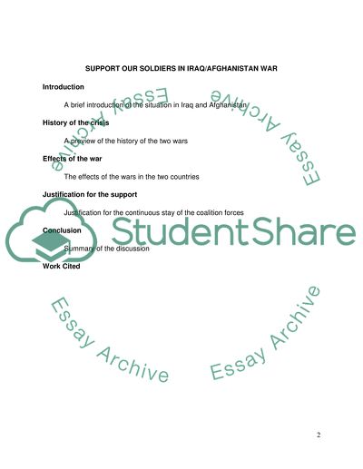 Our Soldiers in Iraq and Afghanistan War