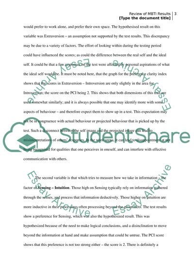Verification of MBTI Type