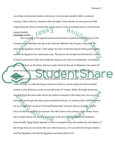 The Democratic Stalemate in Egypt