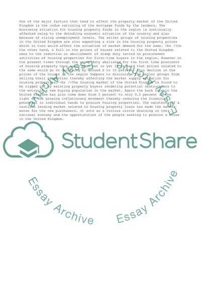 Factors Affecting the UK Property Market