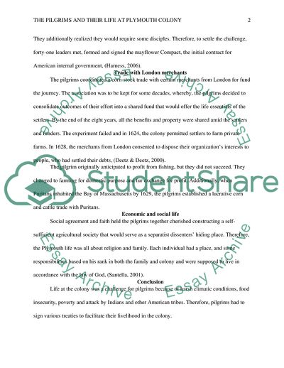 The Pilgrims and Their Life at Plymouth Colony