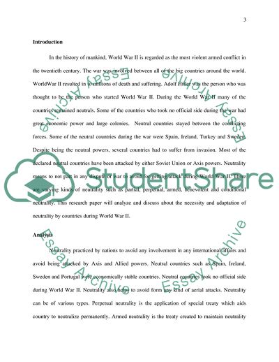 Why and How did Countries Maintain their Neutrality during World War II