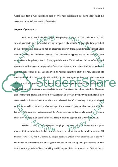 The Importance of Wartime Propaganda