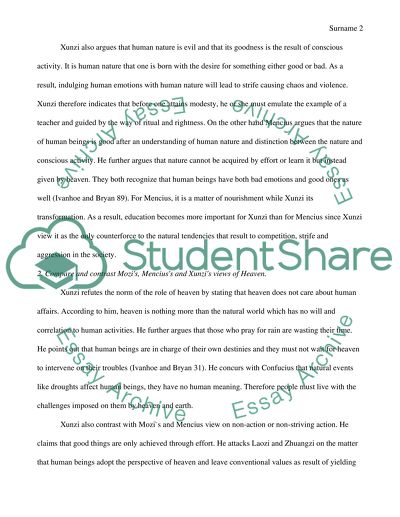 Who Is More Faithful Follower of Confucius - Mozi, Mencius or Xunzi