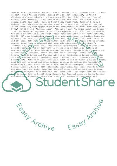 Busan Port and Felixstowe Ports Development and Reform, Comparison of Ports