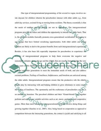 Intergenerational Care