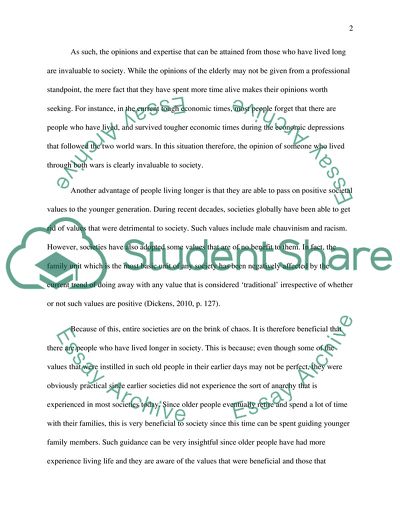 The Positive and Negative Implications of People Living Longer