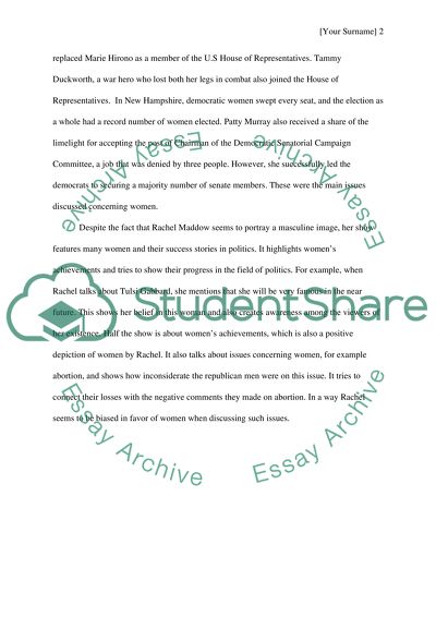 Women Psychology: Media Depictions of Women - News assignment