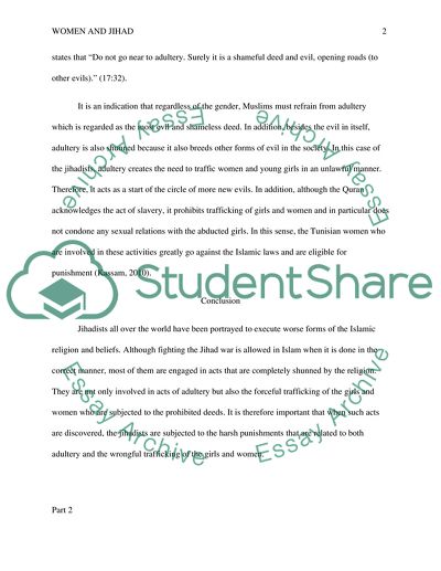 Women and Girls Trafficking for Jihad