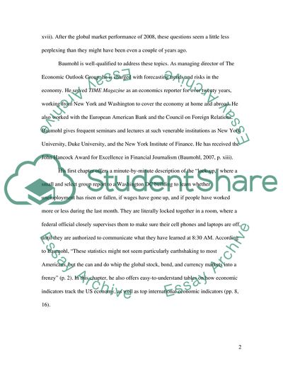 Analysis of Bernard Baumohls The Secrets of Economic Indicators