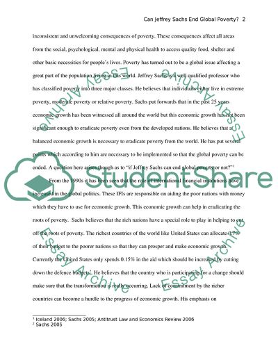 Can Jeffrey Sachs End Global Poverty